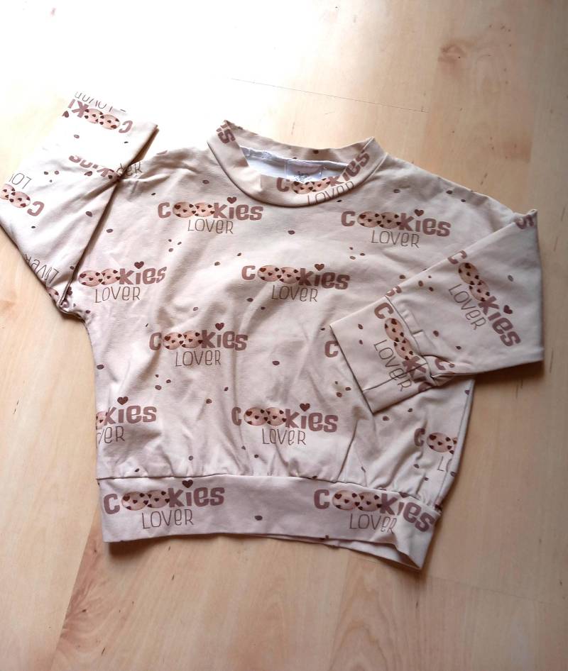 Kinder Pullover "Cookie Lover" Handmade Sweater Mit Keks Print-Bequemer Jersey Für Jungen Und Mädchen von LeunikatKreationen