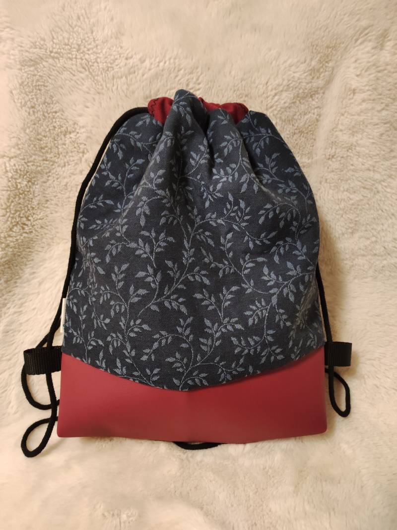 Jeans Turnbeutel Mit Kunstlederboden von LeutzBags