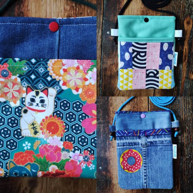 Upcycling Umhängetasche/Handytasche von LeutzBags