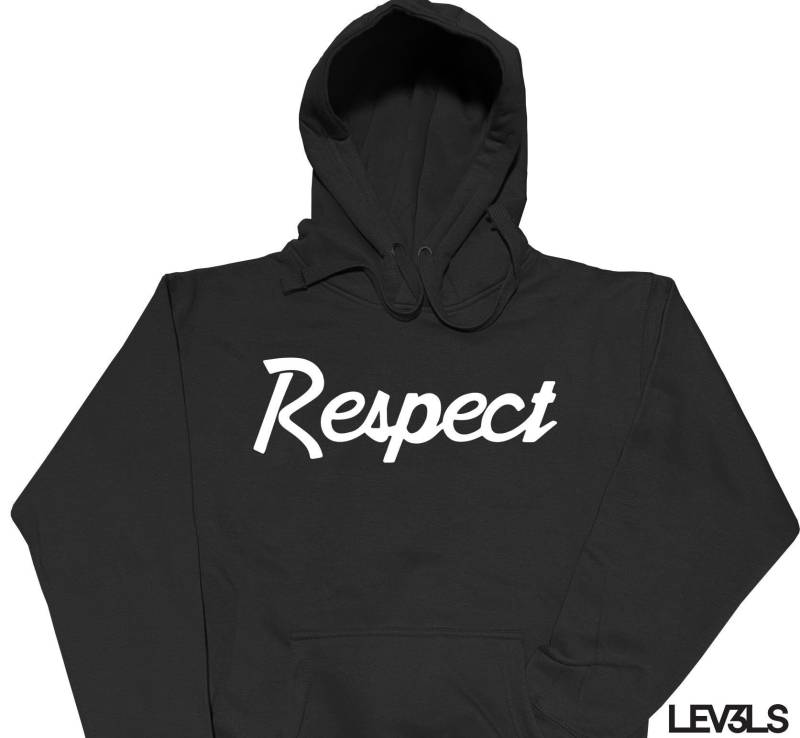 Respekt Retro Script Hoodie 90Er Hip Hop Respekt The Hustle von Lev3lsLA