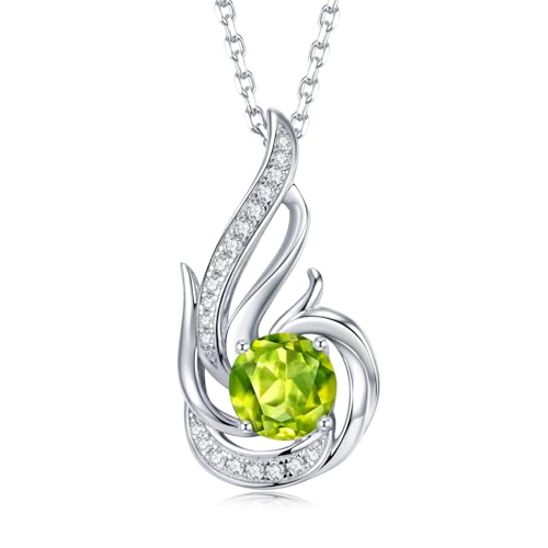 Leva Jewkis 925 Sterling Silber August Geburtsstein erstellt Peridot Halskette für Frauen Phoenix Halsketten Geburtstag Jubiläum Schmuck Geschenke für Frauen Mädchen, justierbare Kette Leva Jewkis 925 Sterling Silber August Geburtsstein erstellt Peridot Halskette für Frauen Phoenix Halsketten Geburtstag Jubiläum Schmuck Geschenke für Frauen Mädchen, justierbare Kette von Leva Jewkis