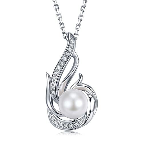 Leva Jewkis 925 Sterling Silber Juni Geburtsstein Erstellt Perlenketten für Frauen Muttertag Geburtstag Jubiläum Schmuck Geschenke für Frauen Mädchen, justierbare Kette von Leva Jewkis