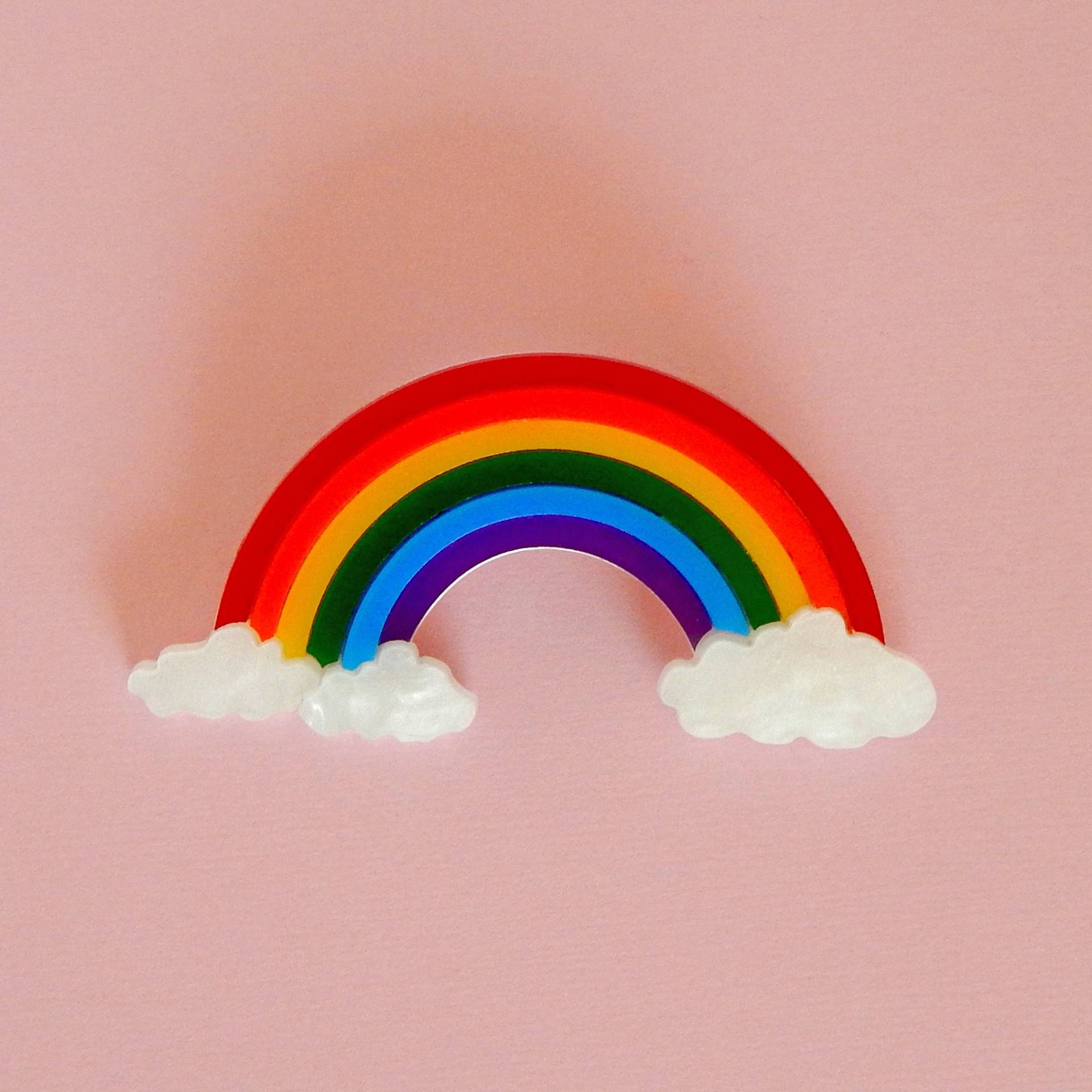 Regenbogen Brosche Laser Cut Acryl Pride Pin Mit Perlen Wolken von LevanterCo