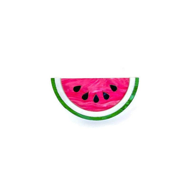 Wassermelonen Brosche Retro Acryl Sommer Obst Pin von LevanterCo