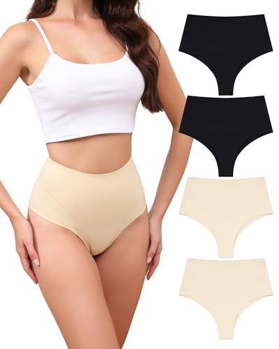 Levao Bauchweg Unterhose Damen Shapewear Miederhose String Tanga Figurformende Unterwäsche Hoher Taille Shaping Bauch Weg Hose für Frauen von Levao