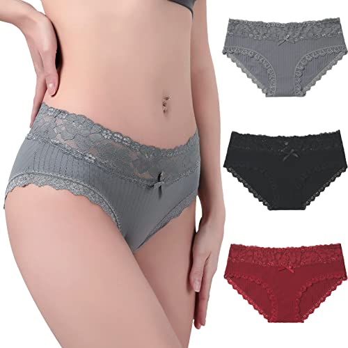 Levao Baumwoll unterwäsche Damen-Bikinihöschen Atmungsaktive Hipster-Slips Stretch-Unterhosen Multipacks S-XL von Levao