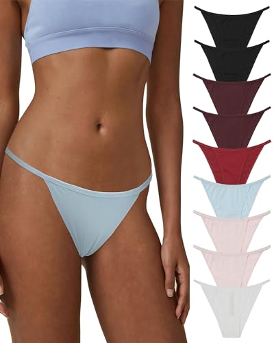 Levao 9er Pack Slips Damen Baumwolle Brazilian Slip Damen String Unterwäsche Frauen Unterhosen Sexy Bikini Mehrpack S-2XL von Levao