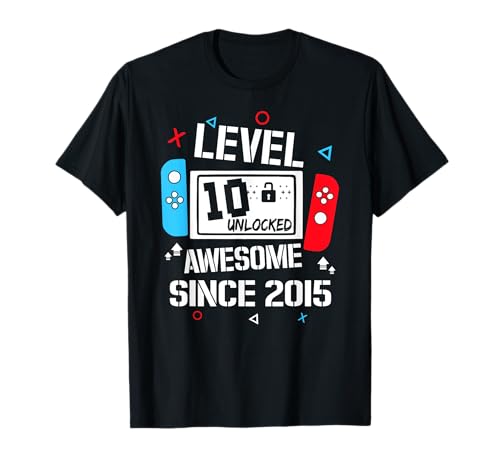 Level 10 Hat tolle Videospiele für Jungen zum 10. Geburtstag 2015 freigeschaltet T-Shirt Level 10 Hat tolle Videospiele für Jungen zum 10. Geburtstag 2015 freigeschaltet T-Shirt von Level 10 Unlocked Awesome 2015 Video Game