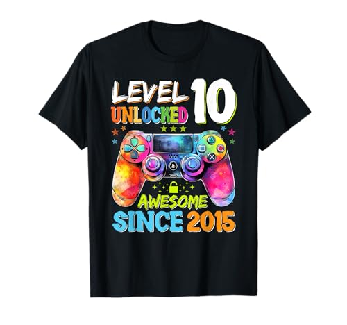 Level 10 Unlimited Awesome Since 2015 10 Birthday Kids T-Shirt Level 10 Unlimited Awesome Since 2015 10 Birthday Kids T-Shirt von Level 10 Unlocked Video Game 10th Birthday