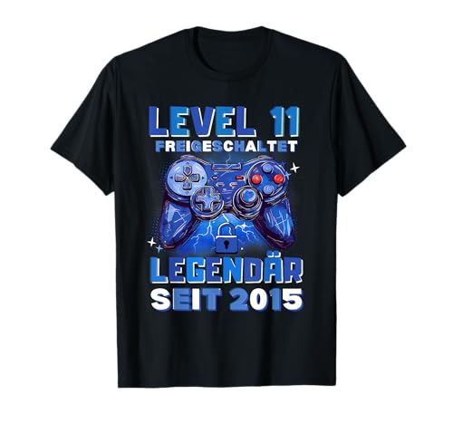Level 11 Birthday Boy Gamer Funny 2015 11er Birthday T-Shirt Level 11 Birthday Boy Gamer Funny 2015 11er Birthday T-Shirt von Level 11 Freigeschaltet Geburtstag Deko