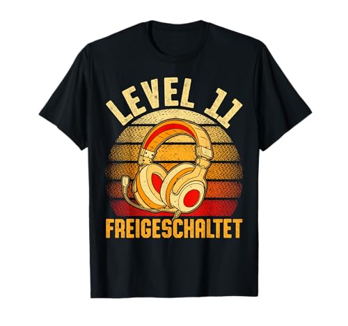 11 Geburtstag Jungen Video Gamer Level 11 Unlocked Jungs T-Shirt von Level 11 Geburtstag Gamer Jungen Herren