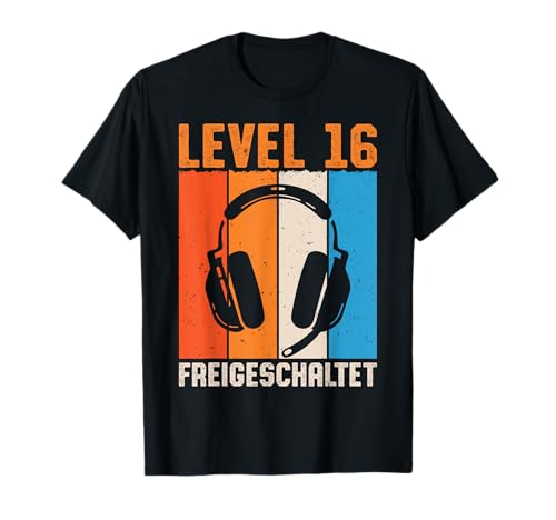 16 Geburtstag Jungen Video Gamer Level 16 Unlocked Jungs T-Shirt 16 Geburtstag Jungen Video Gamer Level 16 Unlocked Jungs T-Shirt von Level 16 Geburtstag Gamer Jungen Herren
