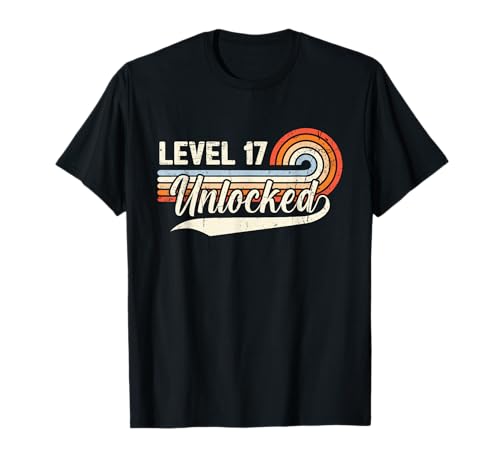 Level 17 Unlocked Lustiger Spieler zum 17. Geburtstag für Jungen und Mädchen T-Shirt Level 17 Unlocked Lustiger Spieler zum 17. Geburtstag für Jungen und Mädchen T-Shirt von Level 17 Unlocked