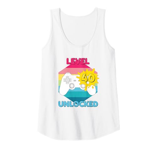 Damen Level 40 Unlocked Tank Top von Level 40 Unlocked Funny Ideas
