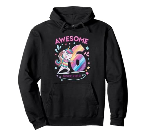 Mädchen 6. Geburtstag Einhorn Mottoparty Kinder 2025 Pullover Hoodie Mädchen 6. Geburtstag Einhorn Mottoparty Kinder 2025 Pullover Hoodie von Level 6 Gamer Girl Birthday Outfit Age Six Unicorn