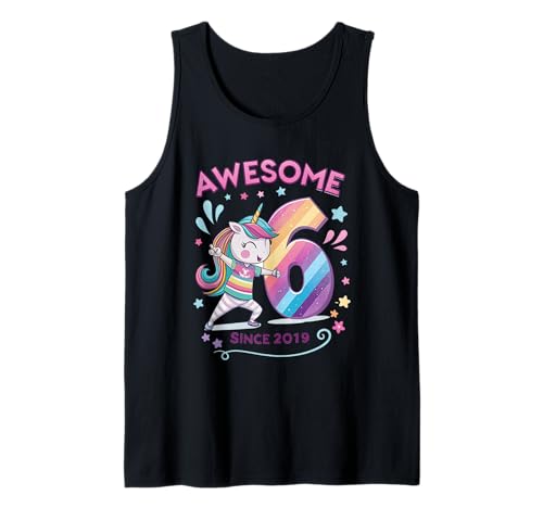 Mädchen 6. Geburtstag Einhorn Mottoparty Kinder 2025 Tank Top Mädchen 6. Geburtstag Einhorn Mottoparty Kinder 2025 Tank Top von Level 6 Gamer Girl Birthday Outfit Age Six Unicorn
