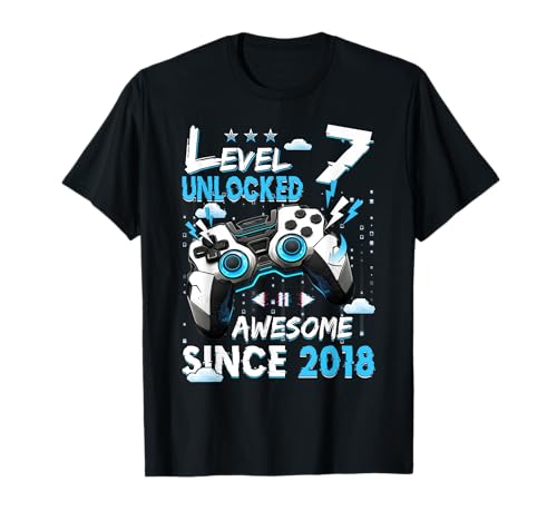 7. Geburtstag Jungen Level 7 freigeschaltet 7 Jahre alter Videospieler T-Shirt 7. Geburtstag Jungen Level 7 freigeschaltet 7 Jahre alter Videospieler T-Shirt von Level 7 Unlocked 7th Birthday Video Gaming