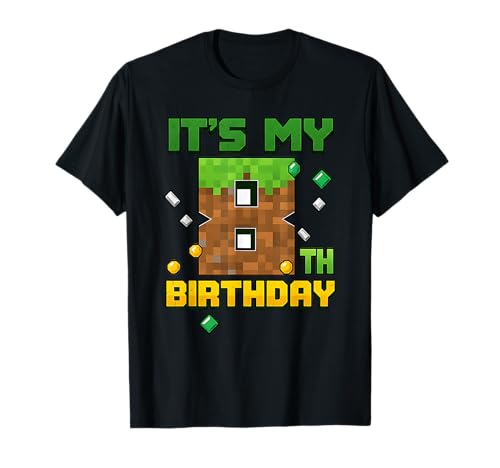 Birthday Boy Level 8 Gamer Geburtstag Pixel T-Shirt Birthday Boy Level 8 Gamer Geburtstag Pixel T-Shirt von Level 8 Gamer Geburtstag Pixel Party
