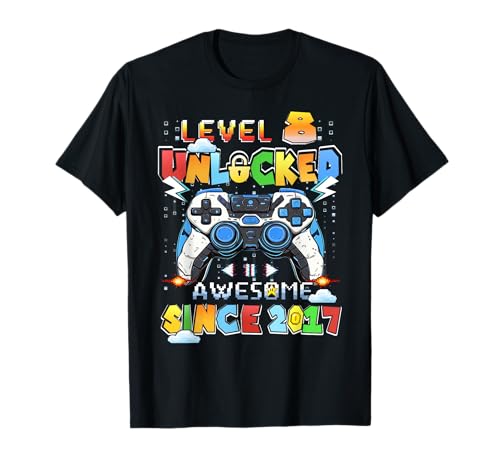 Kinder Level 8 freigeschalteter Videospieler 8. Geburtstag T-Shirt Kinder Level 8 freigeschalteter Videospieler 8. Geburtstag T-Shirt von Level 8 Video Game 8th Birthday