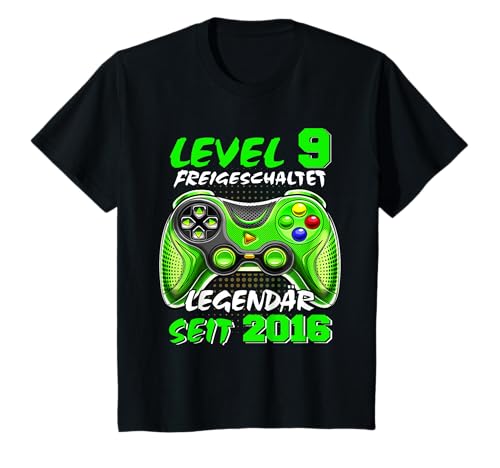 Kinder Level 9 Geburtstag Junge Gamer Lustig 2016 9er Geburtstag T-Shirt Kinder Level 9 Geburtstag Junge Gamer Lustig 2016 9er Geburtstag T-Shirt von Level 9 Freigeschaltet Geburtstag Deko