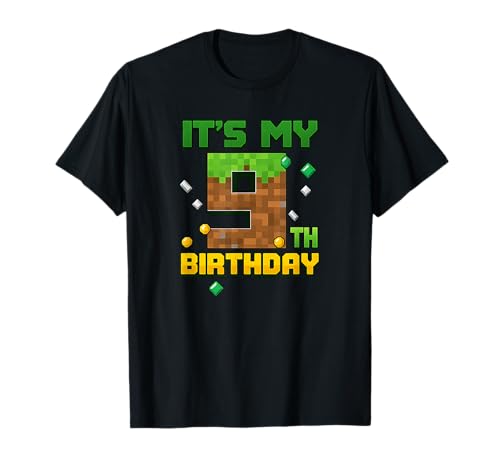Birthday Boy Level 9 Gamer Geburtstag Pixel T-Shirt Birthday Boy Level 9 Gamer Geburtstag Pixel T-Shirt von Level 9 Gamer Geburtstag Pixel Party