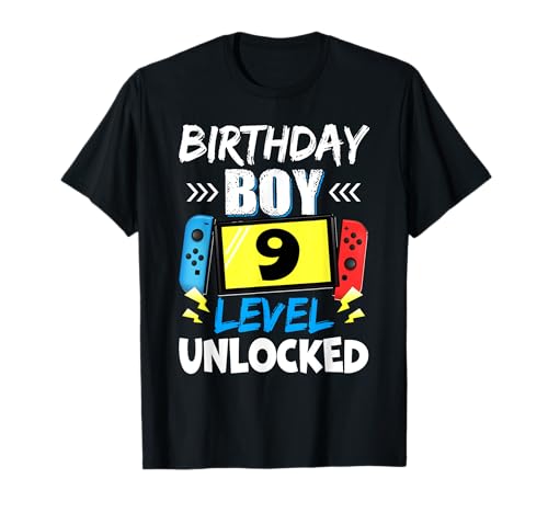 Level 9 Unlocked Videospiel zum 9. Geburtstag, Gamer für Jungen und Kinder T-Shirt Level 9 Unlocked Videospiel zum 9. Geburtstag, Gamer für Jungen und Kinder T-Shirt von Level 9 Unlocked Video Game 9th Birthday Boy