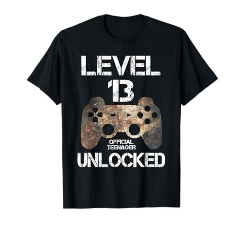 Level 13 Unlocked 13 Geburtstag Gamer Zocker Jungs Jungen T-Shirt von Level Geburtstag Gamer Store