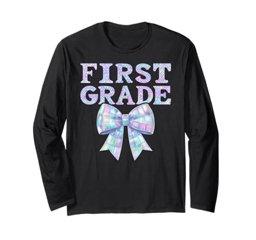 Coquette Bow 1. Klasse Preppy First Day of First Grade Girl Langarmshirt Coquette Bow 1. Klasse Preppy First Day of First Grade Girl Langarmshirt von Leveled Up to First Grade Girly Back to School Kid