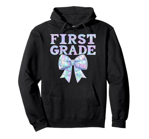 Coquette Bow 1. Klasse Preppy First Day of First Grade Girl Pullover Hoodie von Leveled Up to First Grade Girly Back to School Kid