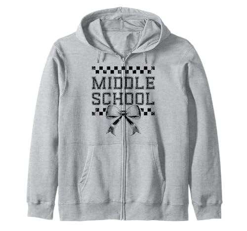 Kokette Schleife Preppy Mittelschule Mädchen Einschulung Kapuzenjacke von Leveled Up to Middle School Girly Back to School