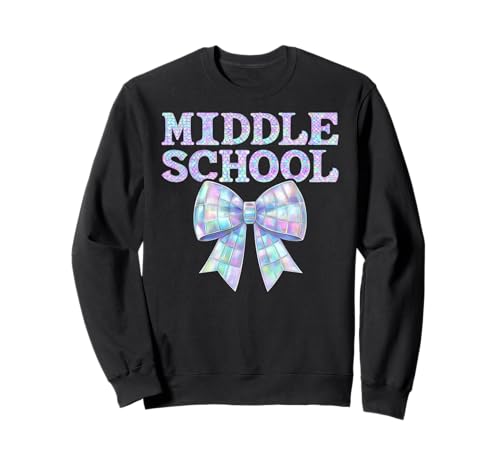 Kokette Schleife Preppy Mittelschule Mädchen Einschulung Sweatshirt Kokette Schleife Preppy Mittelschule Mädchen Einschulung Sweatshirt von Leveled Up to Middle School Girly Back to School