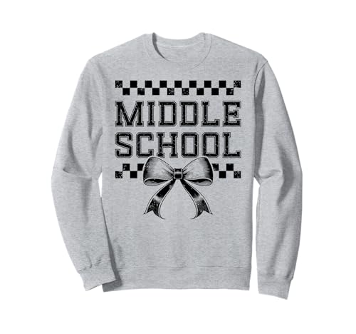 Kokette Schleife Preppy Mittelschule Mädchen Einschulung Sweatshirt Kokette Schleife Preppy Mittelschule Mädchen Einschulung Sweatshirt von Leveled Up to Middle School Girly Back to School