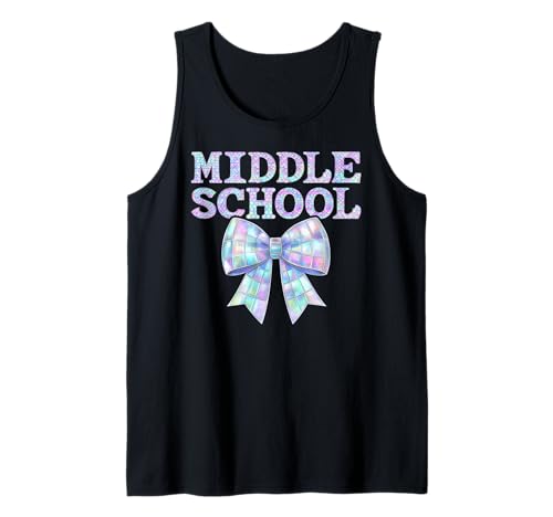 Kokette Schleife Preppy Mittelschule Mädchen Einschulung Tank Top Kokette Schleife Preppy Mittelschule Mädchen Einschulung Tank Top von Leveled Up to Middle School Girly Back to School