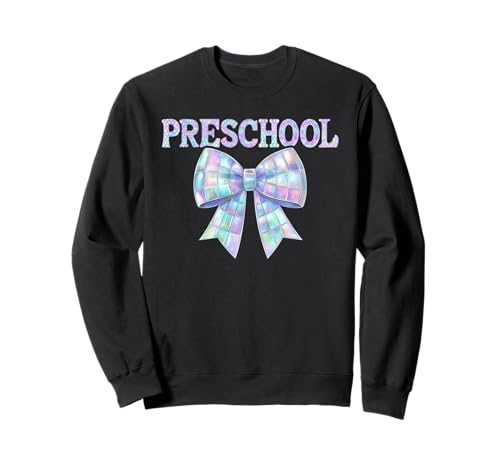 Coquette Bow Vorschule Preppy First Day of Preschool Girl Sweatshirt von Leveled Up to Preschool Girly Back to School Kids