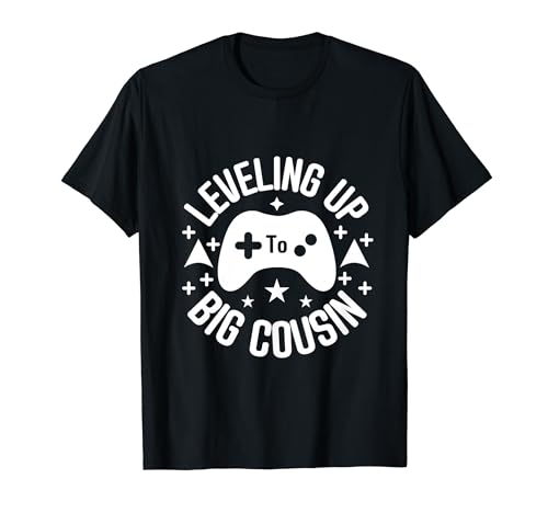 Auf Big Cousin aufsteigen Lustiges Gaming für Jungen und Mädchen T-Shirt von Leveling Up To Big Cousin