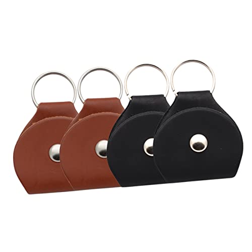 Levemolo 4stücke Teiliges Gitarren-Pick-Organizer Leder Praktische Aufbewahrungstasche Für Plektren Schlüsselanhänger Und Zubehör Für Gitarristen Und Musikliebhaber von Levemolo