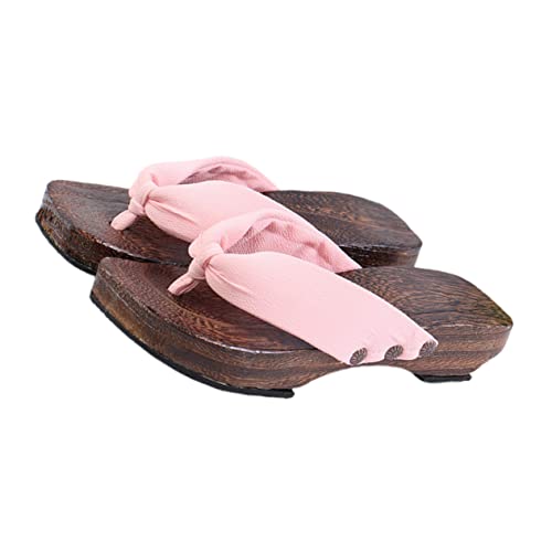 Levemolo Clog Sandalen Damen Japanischer Stil Holzschuhe Sommer Atmungsaktiv Rutschfest Bequem Flache Sohle Geta Schuhe Sandalen für Damen von Levemolo