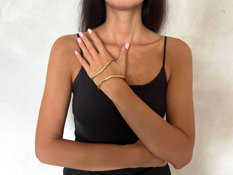 Messing Palmen Manschette Armband - Optional Vergoldet, Speziell Angefertigt Für Ihre Hand Größe Messing Palmen Manschette Armband - Optional Vergoldet, Speziell Angefertigt Für Ihre Hand Größe von LevenExclusive