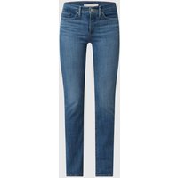 Levi's® 300 Shaping Straight Fit Jeans mit Viskose-Anteil Modell '314™' in Blau, Größe 26/32 von Levi's® 300