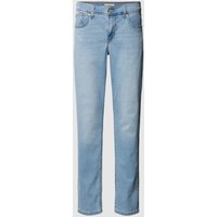 Levi's® 300 Straight Fit Jeans mit Knopfverschluss Modell 'BOYFRIEND' in Blau, Größe 27/30 von Levi's® 300