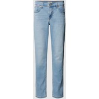 Levi's® 300 Straight Fit Jeans mit Knopfverschluss Modell 'BOYFRIEND' in Blau, Größe 30/30 von Levi's® 300