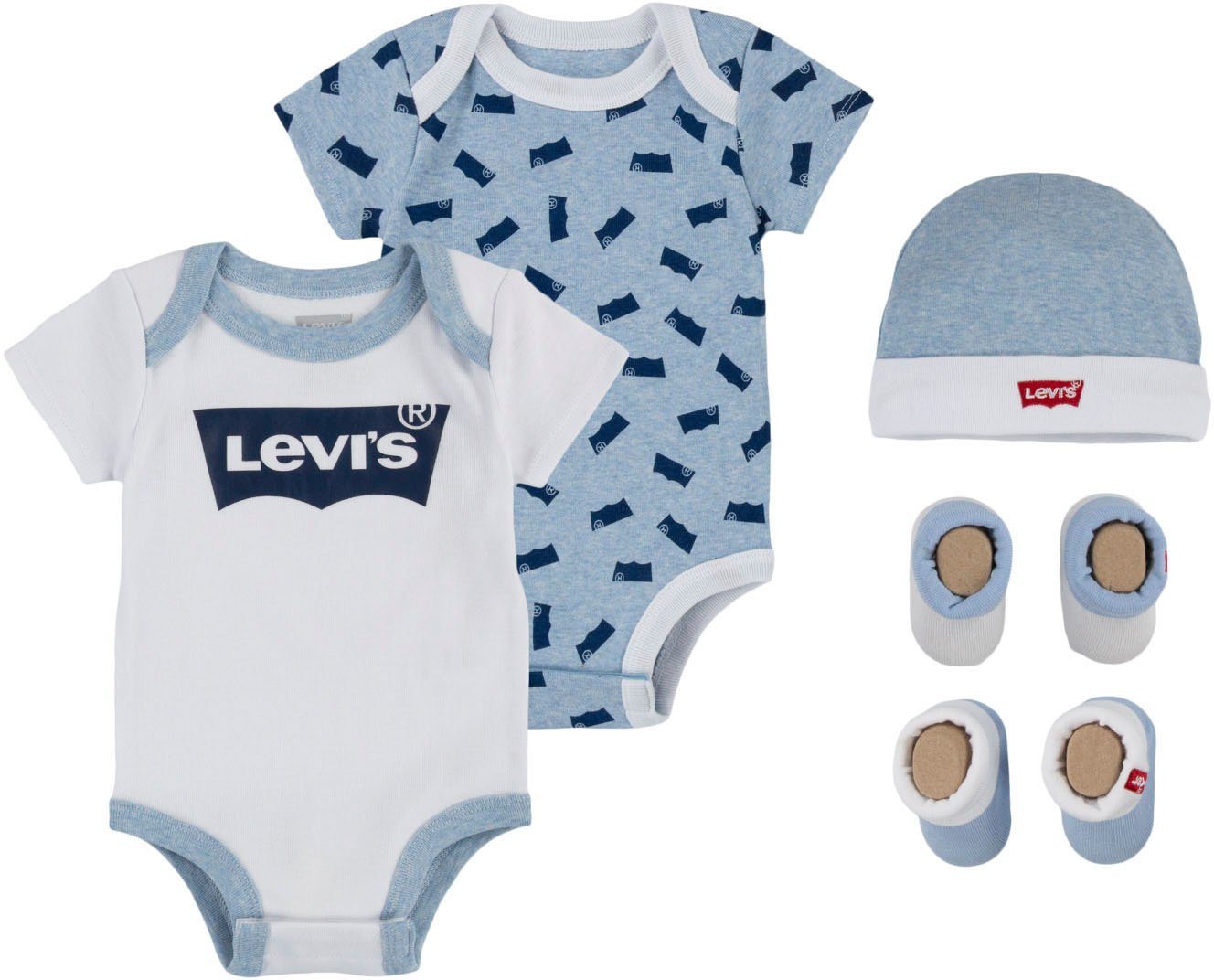 Levi's® Kids Kurzarmbody Neugeborenen-Geschenkset BATWING 5PC SET (5-tlg) UNISEX von Levi's® Kids