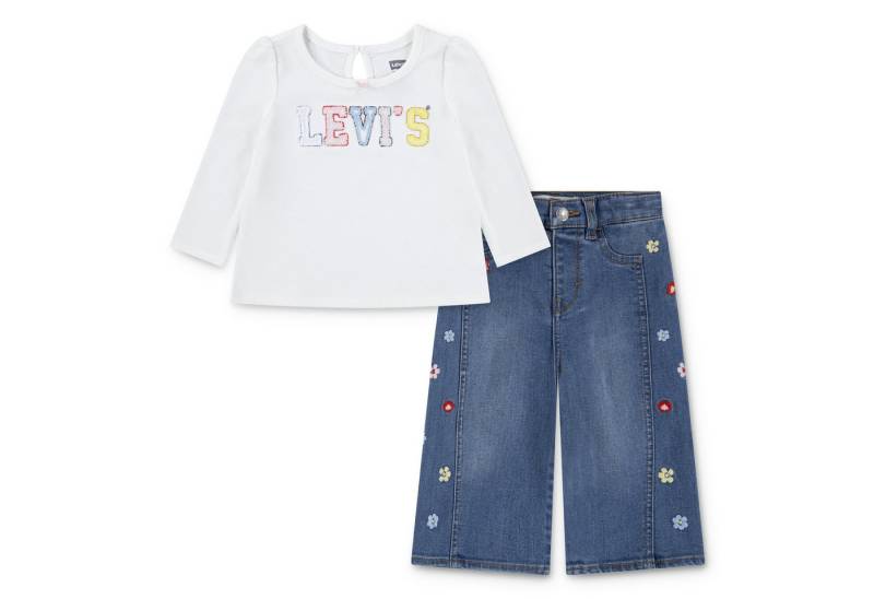Levi's® Kids Langarmshirt & Hose LVG CROCHET LEVI'S TOP,JEANS (Set, 2-tlg) mit Blümchenstickereien - for GIRLS von Levi's® Kids