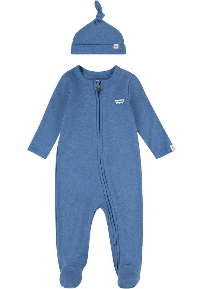 Levi's® Kids Neugeborenen-Geschenkset LVN FOOTED COVERALL & HAT SET (Set, 2-tlg) UNISEX von Levi's® Kids