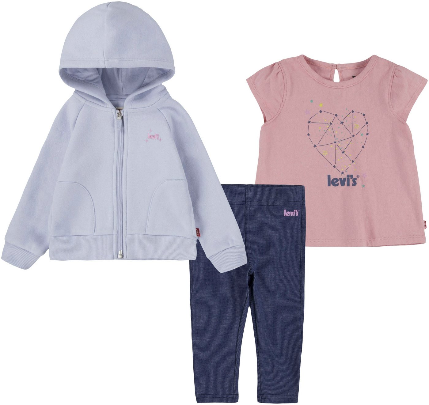 Levi's® Kids Shirt, Hose & Jäckchen LVG 3PCPANTSETHOODIE (Set, 3-tlg) for GIRLS von Levi's® Kids