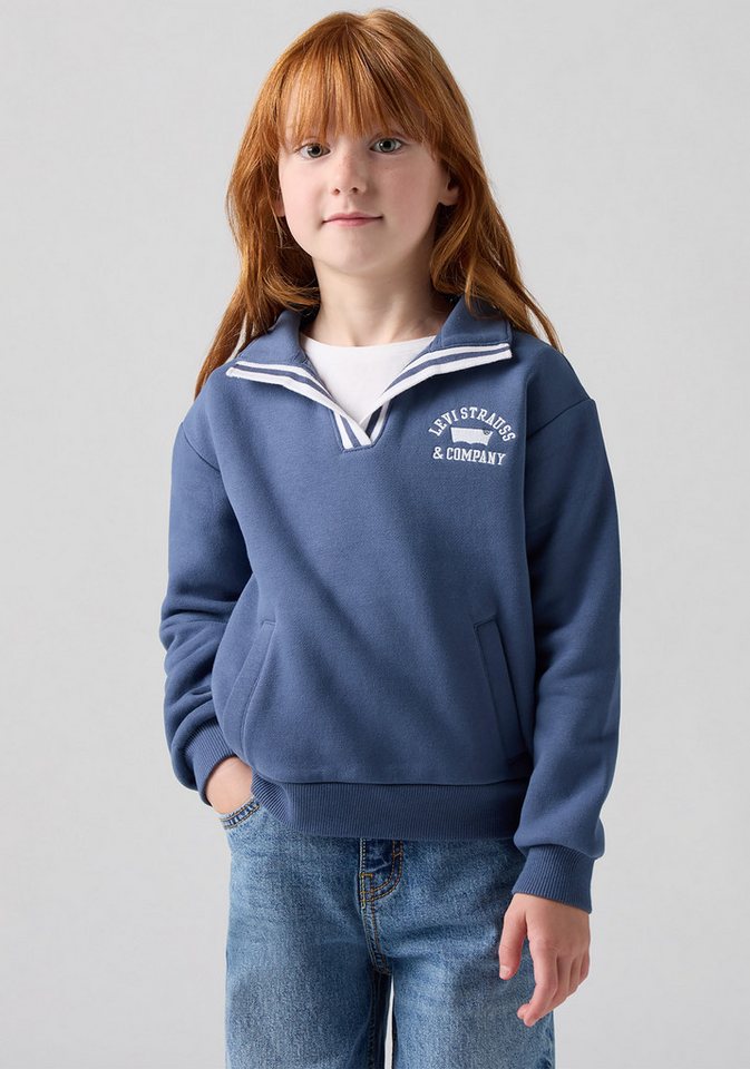 Levi's® Kids Sweatshirt LVG COLLEGIATE LS COLLAR TOP mit Umlegekragen und Taschen, for Girls von Levi's® Kids