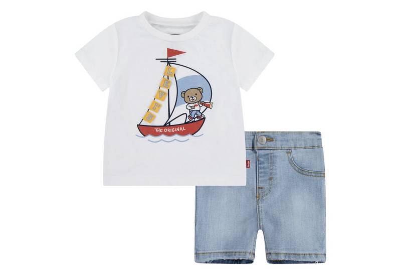 Levi's® Kids T-Shirt & Shorts LVB LEVI 3D SAILING DENIM SET (Set, 2-tlg., 2tlg) mit Bären-Grafik von Levi's® Kids