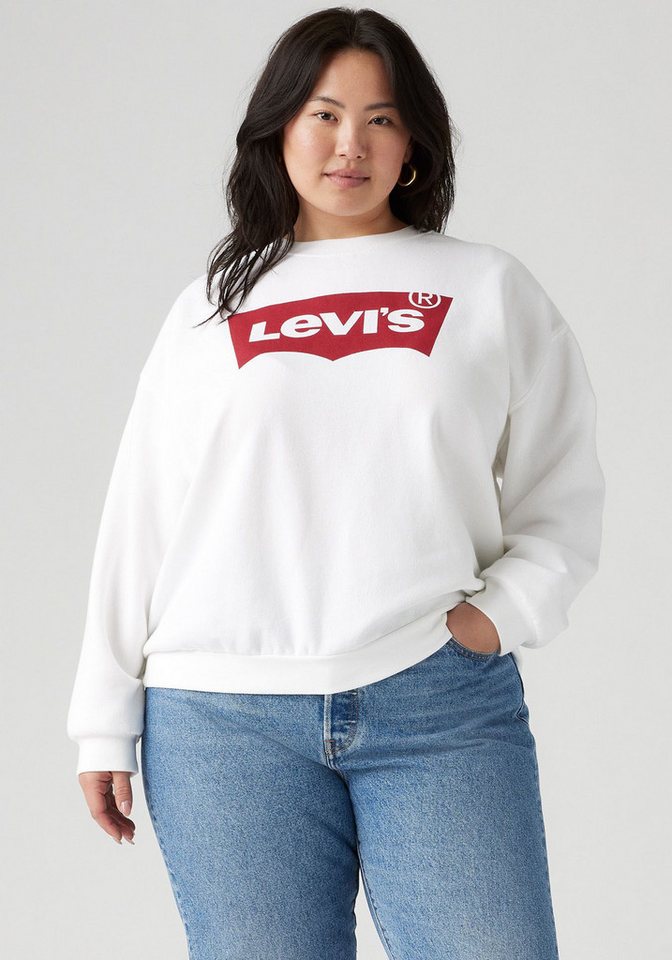 Levi's® Plus Sweatshirt PL GR EVERYDAY CREW mit Batwing-Logo mit Rosenprint von Levi's® Plus
