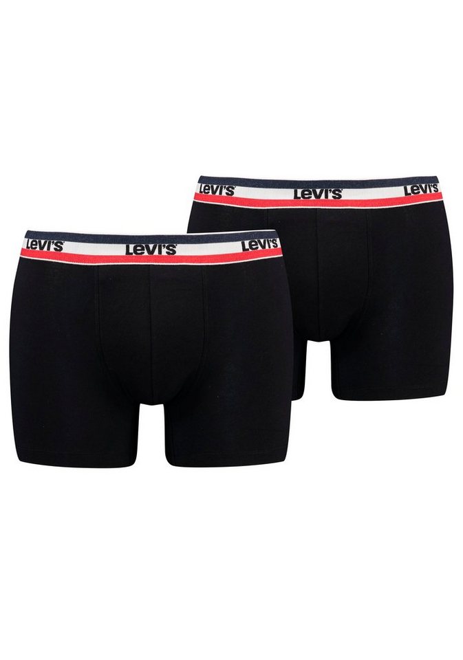 Levi's® Boxershorts LEVIS MEN SPW LOGO BOXER BRIEF ORG 2P (Packung, 2er Pack) mit breitem Logobund von Levi's®