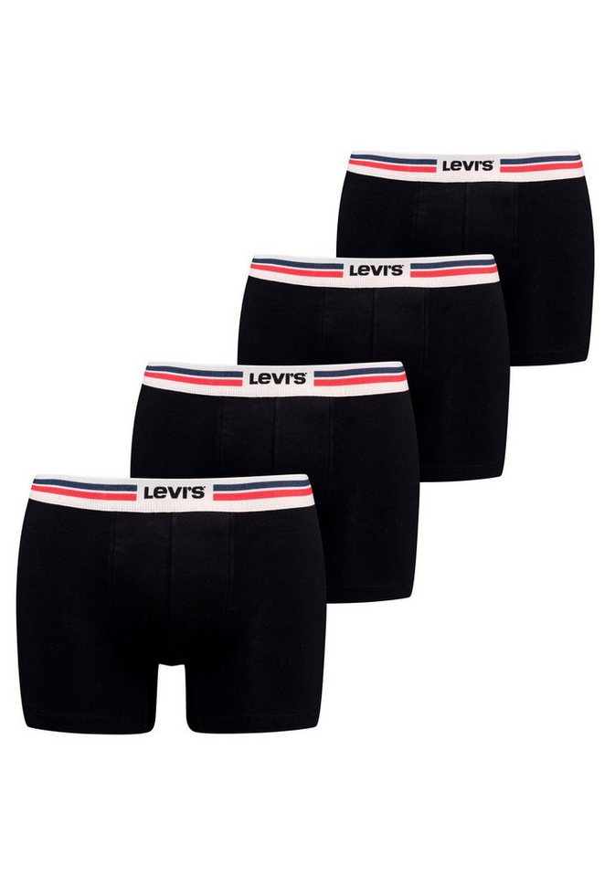 Levi's® Boxershorts (Packung, 4-St) LEVIS MEN PLACED SPRTSWR LOGO BOXER BRIEF ORG 4P E von Levi's®